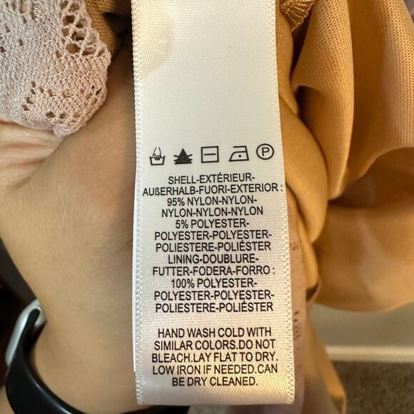 NWT Dress the Population Zahra Sheath Pink Lace Bodycon Midi Dress Size Large - Picture 9 of 12